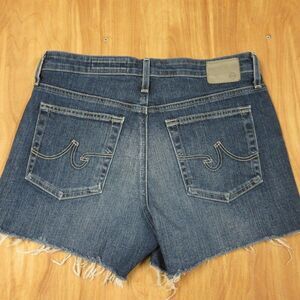 AG ADRIANO GOLDSCHMIED Hailey Cut Off Ex Boyfriend Shorts Sz 26 Denim Jean Jorts